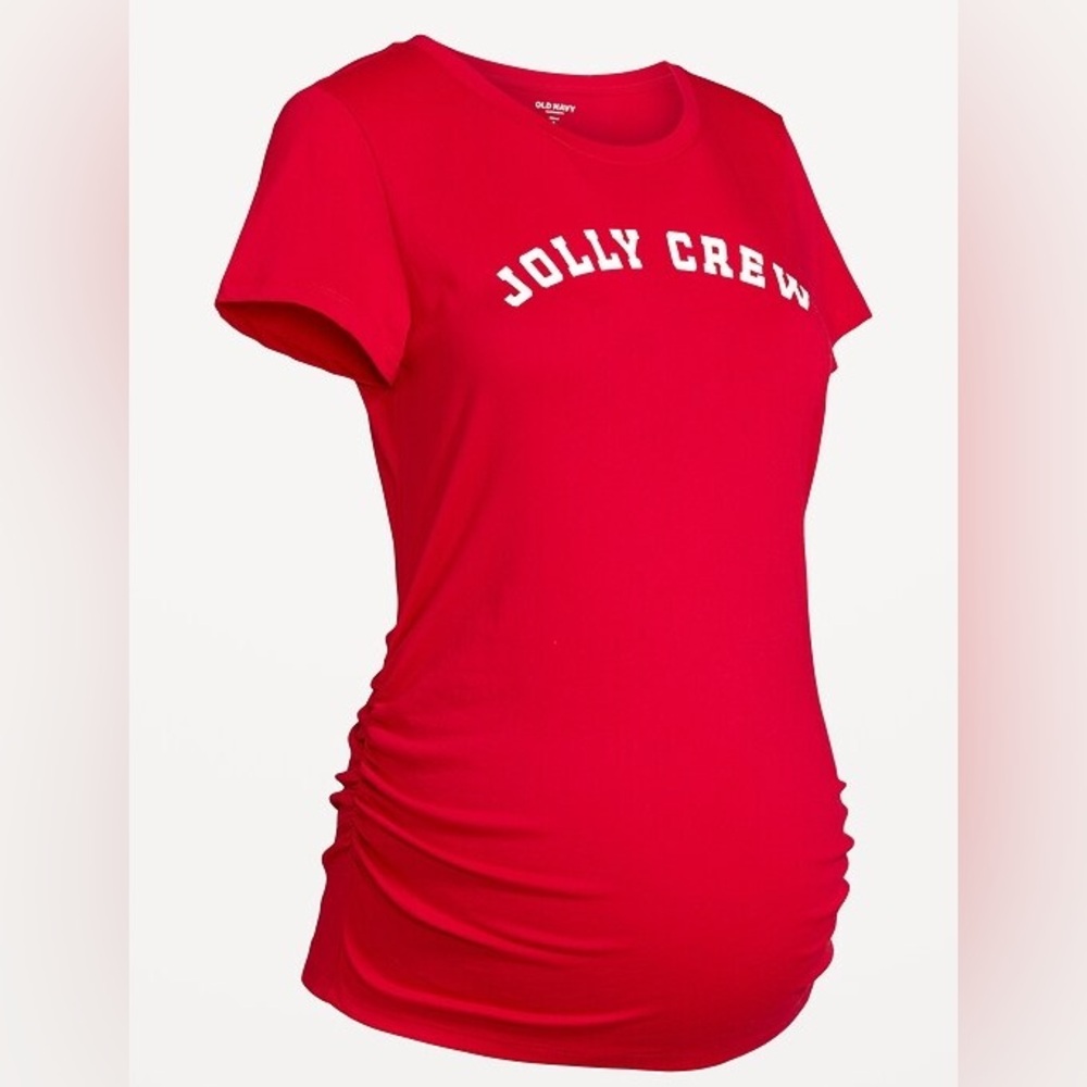 Jolly Crew Maternity Holiday T Shirt NWT